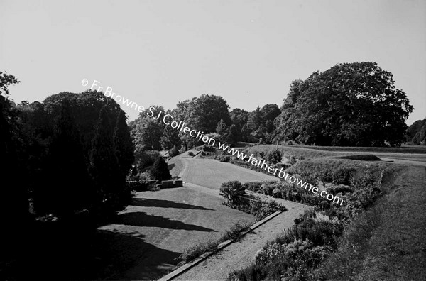 BIRR CASTLE  LAWN FROM DRAWING ROOM WINDOW